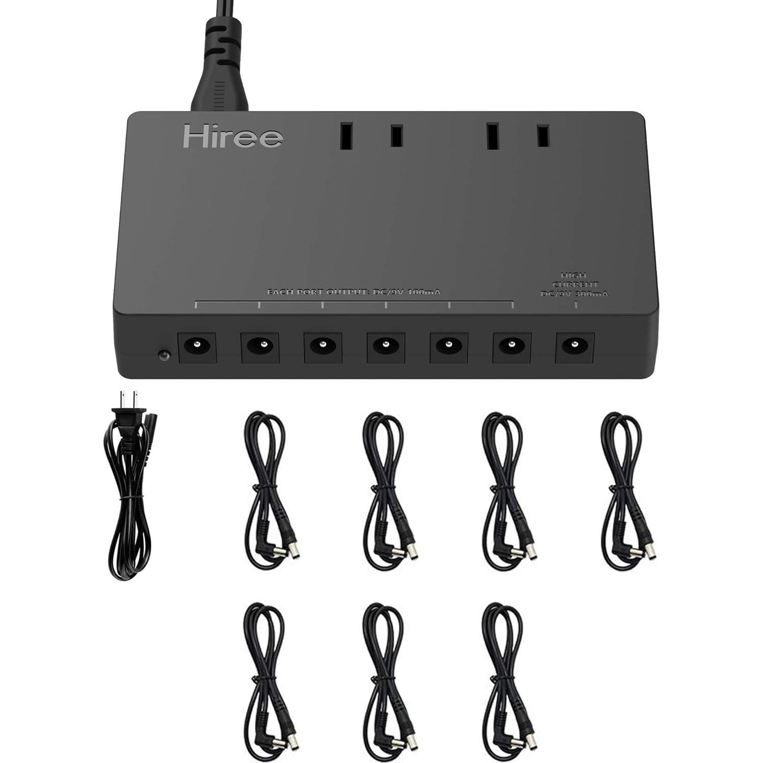 Fuente de Alimentación para Pedales de Guitarra Hiree 7 Salidas DC 9V