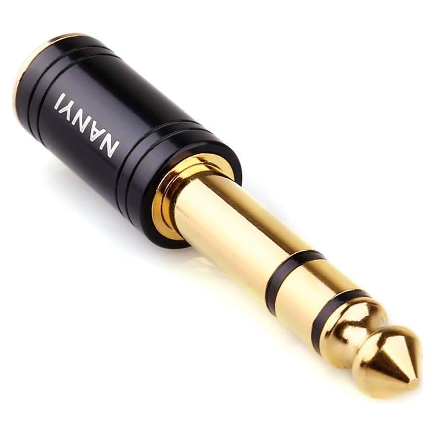 Adaptador NANYI Estéreo 1/4'' a 1/8'' Negro 1-Pack