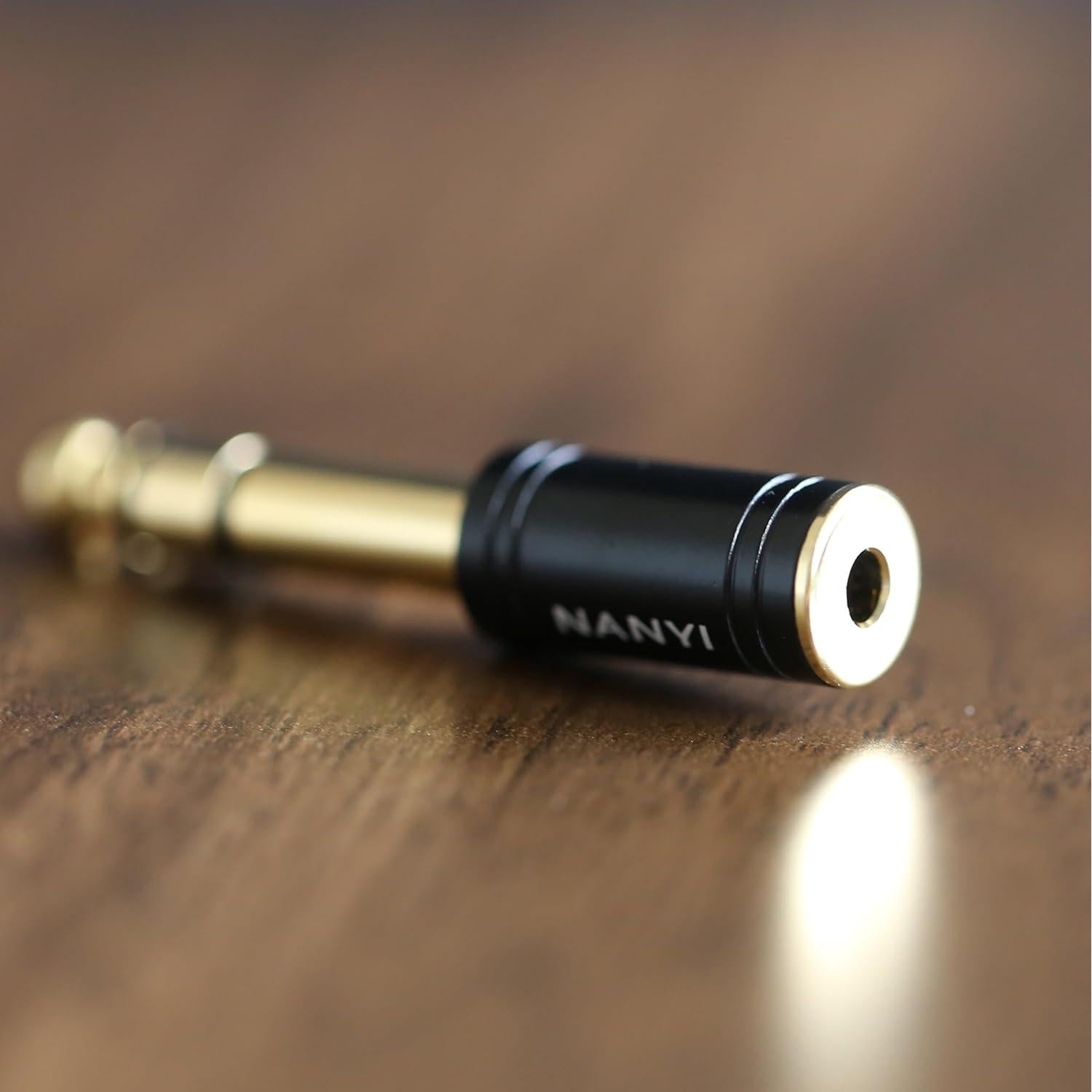 Adaptador NANYI Estéreo 1/4'' a 1/8'' Negro 1-Pack