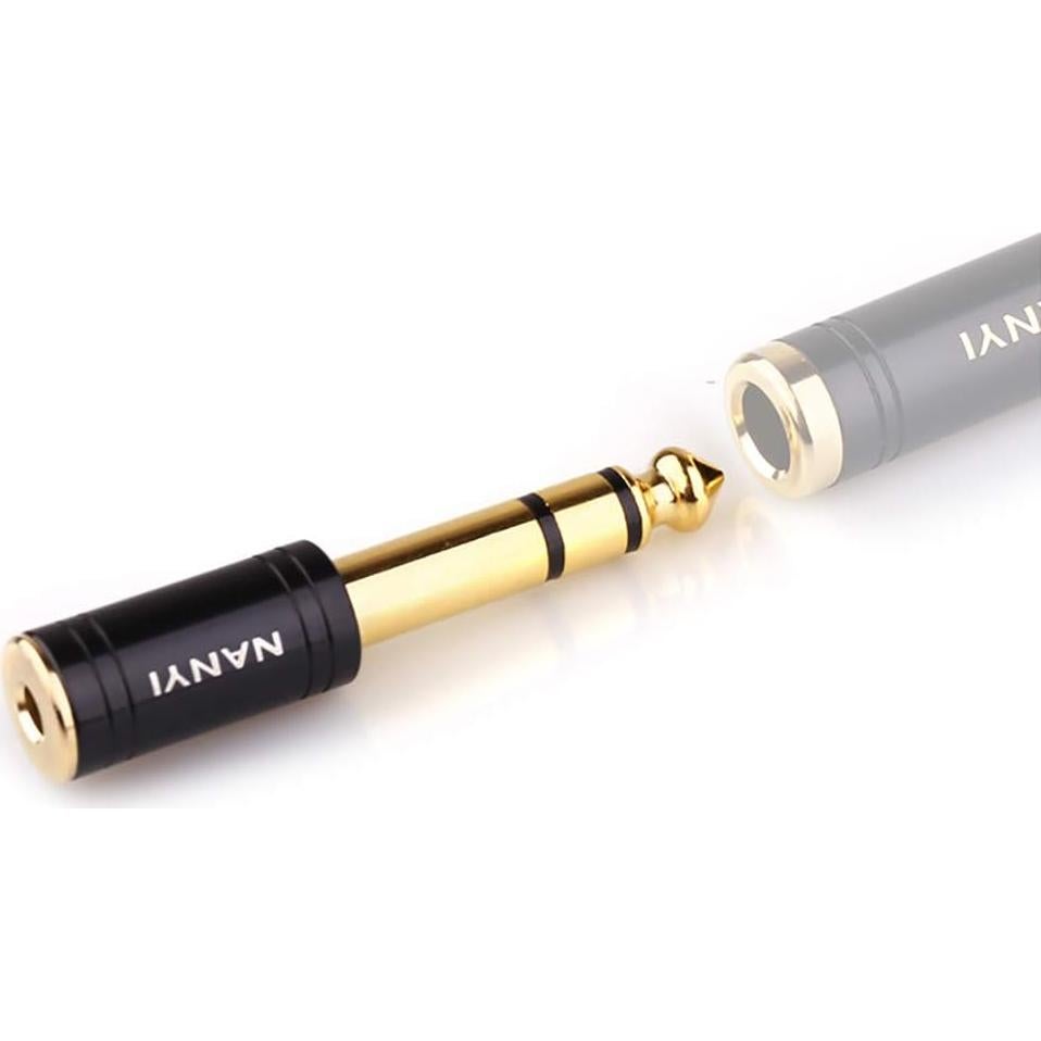 Adaptador NANYI Estéreo 1/4'' a 1/8'' Negro 1-Pack