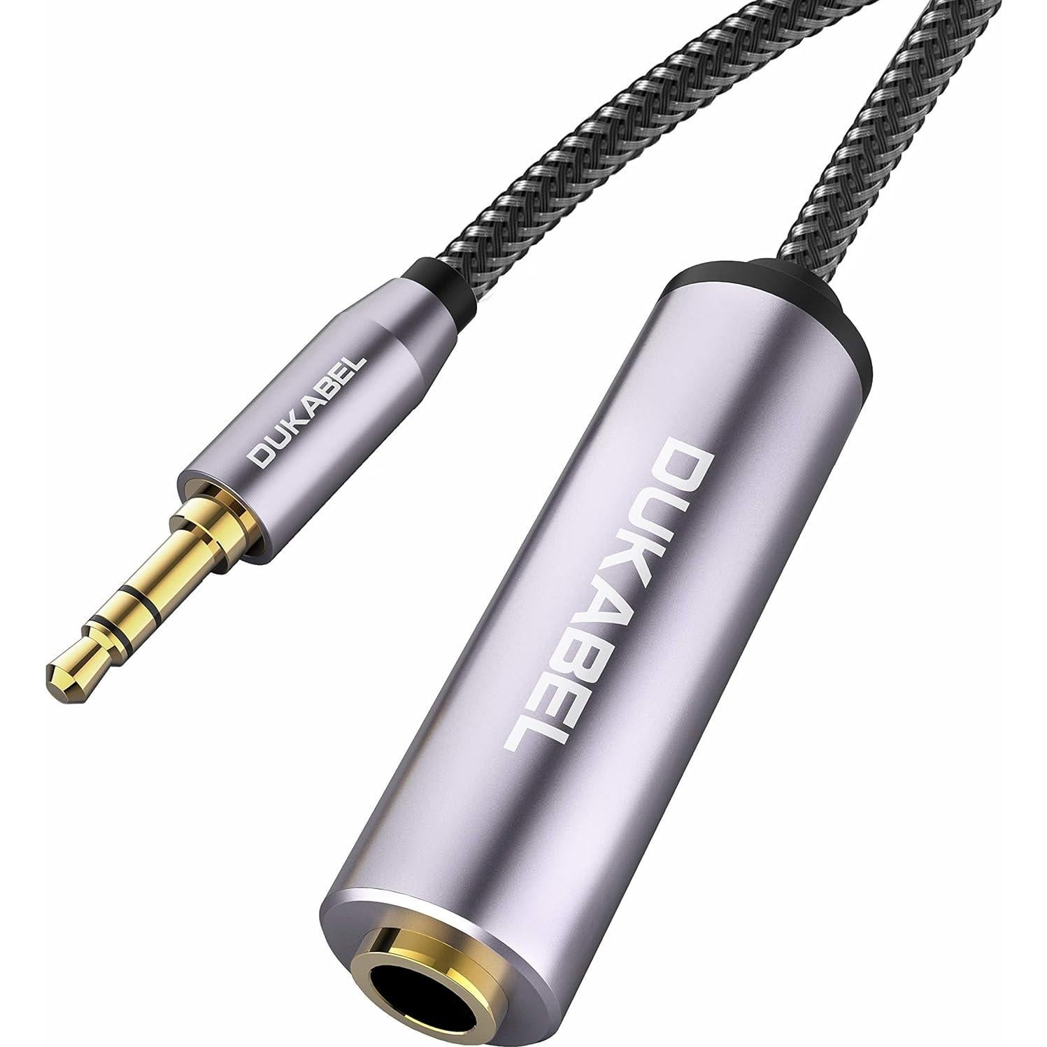 Adaptador de Auriculares 1/4 Femenino a 3.5mm Masculino DuKabel 30CM