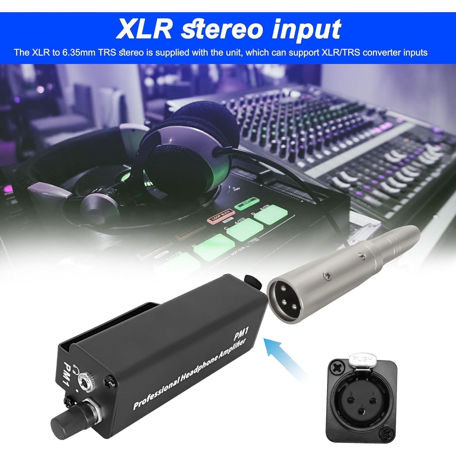 Amplificador de Auriculares XLR a 3.5mm Yingtuyou AIOP23