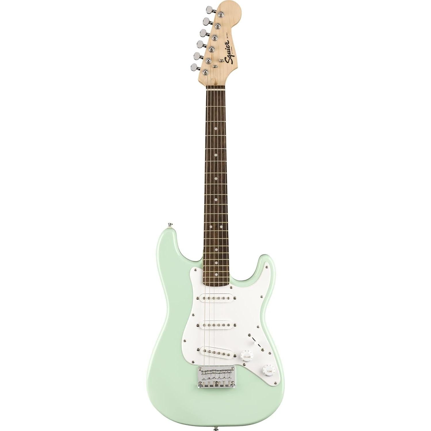 Guitarra eléctrica Squier Mini Strat Verde Surf para niños