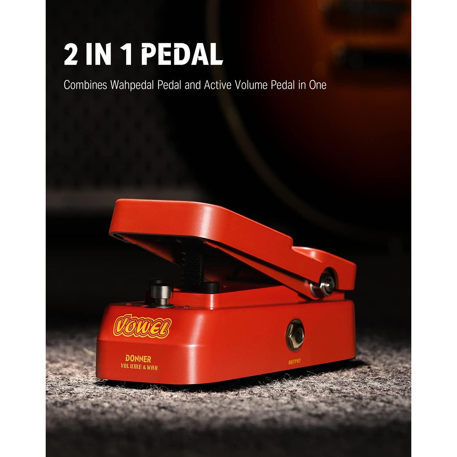 Pedal Wah Donner Vowel 2 en 1 Volumen y Wah 380g