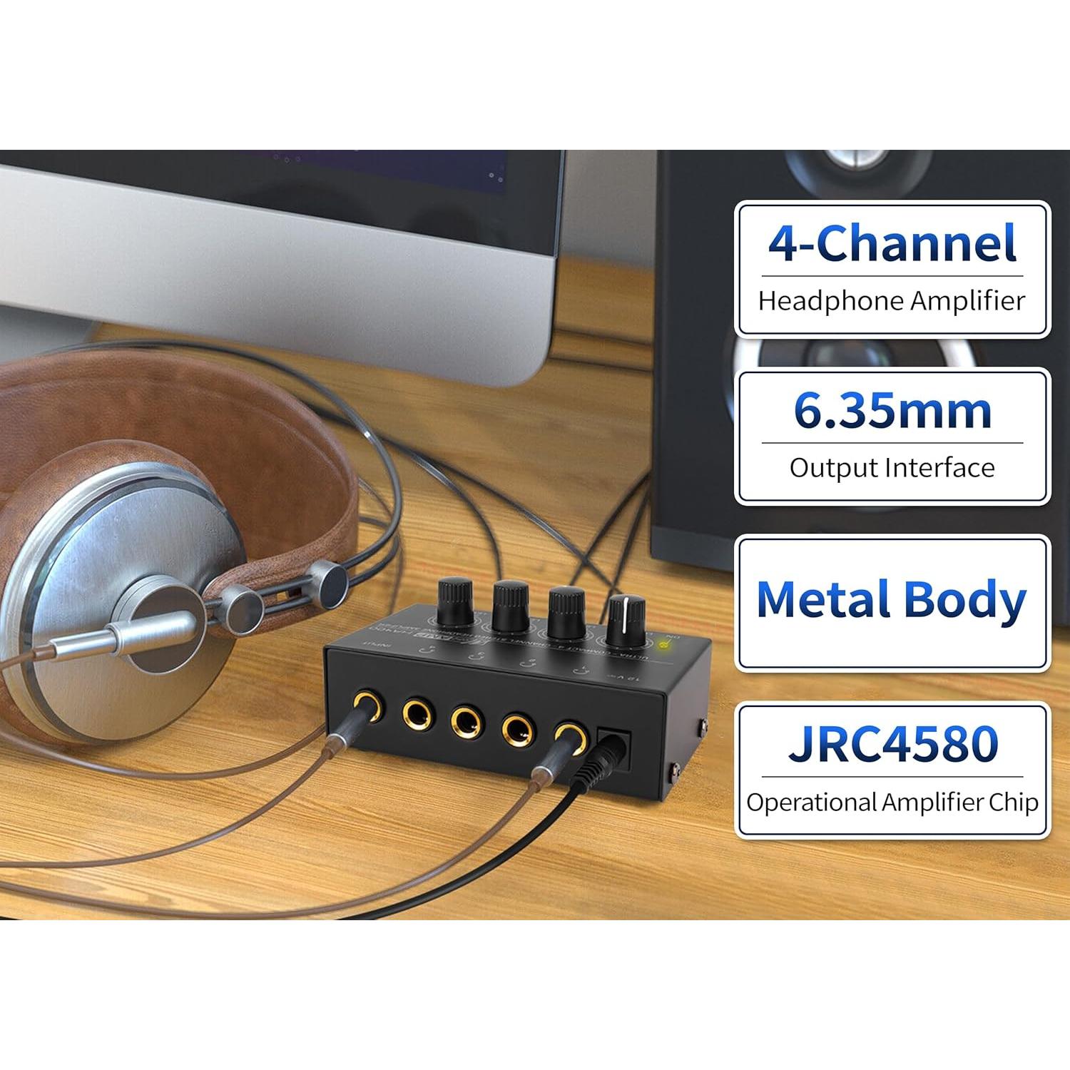 Amplificador de Auriculares HA400 Zendstanding 4 Canales 303g