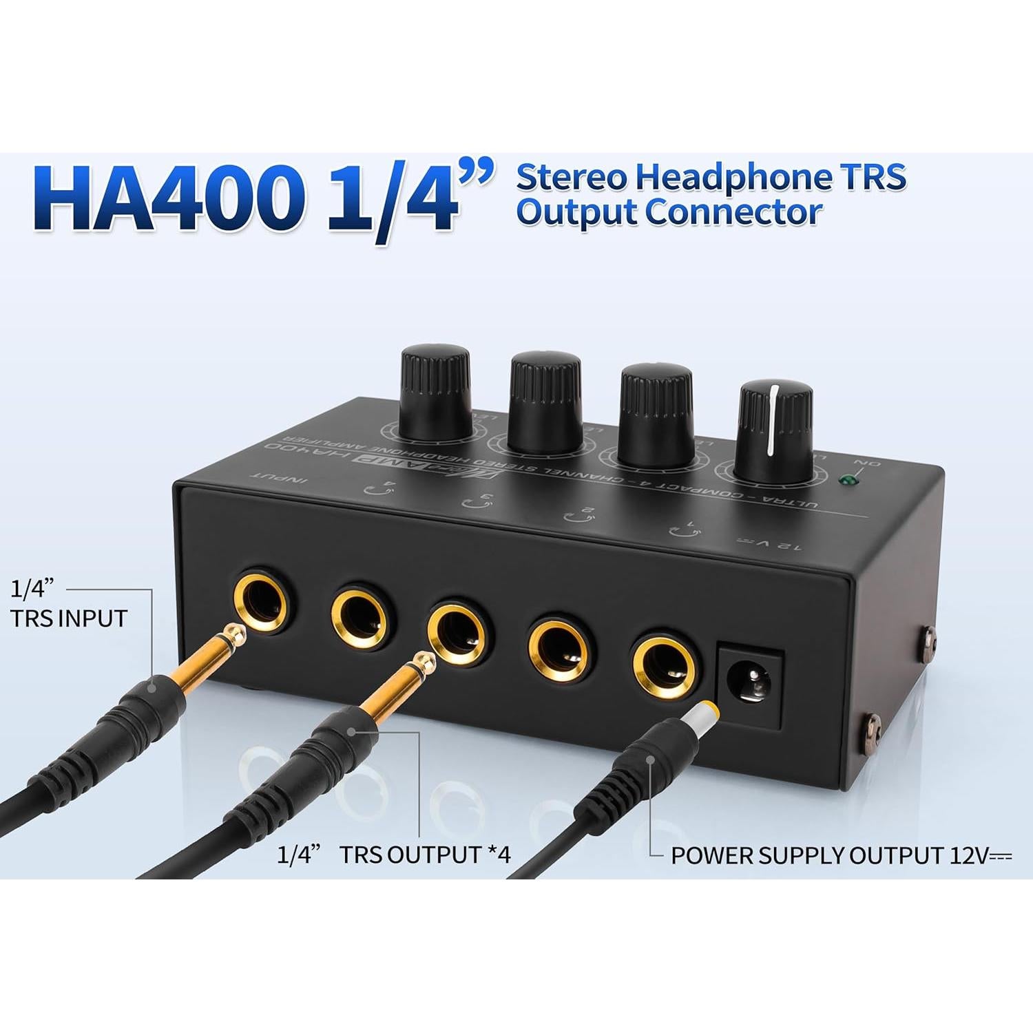 Amplificador de Auriculares HA400 Zendstanding 4 Canales 303g