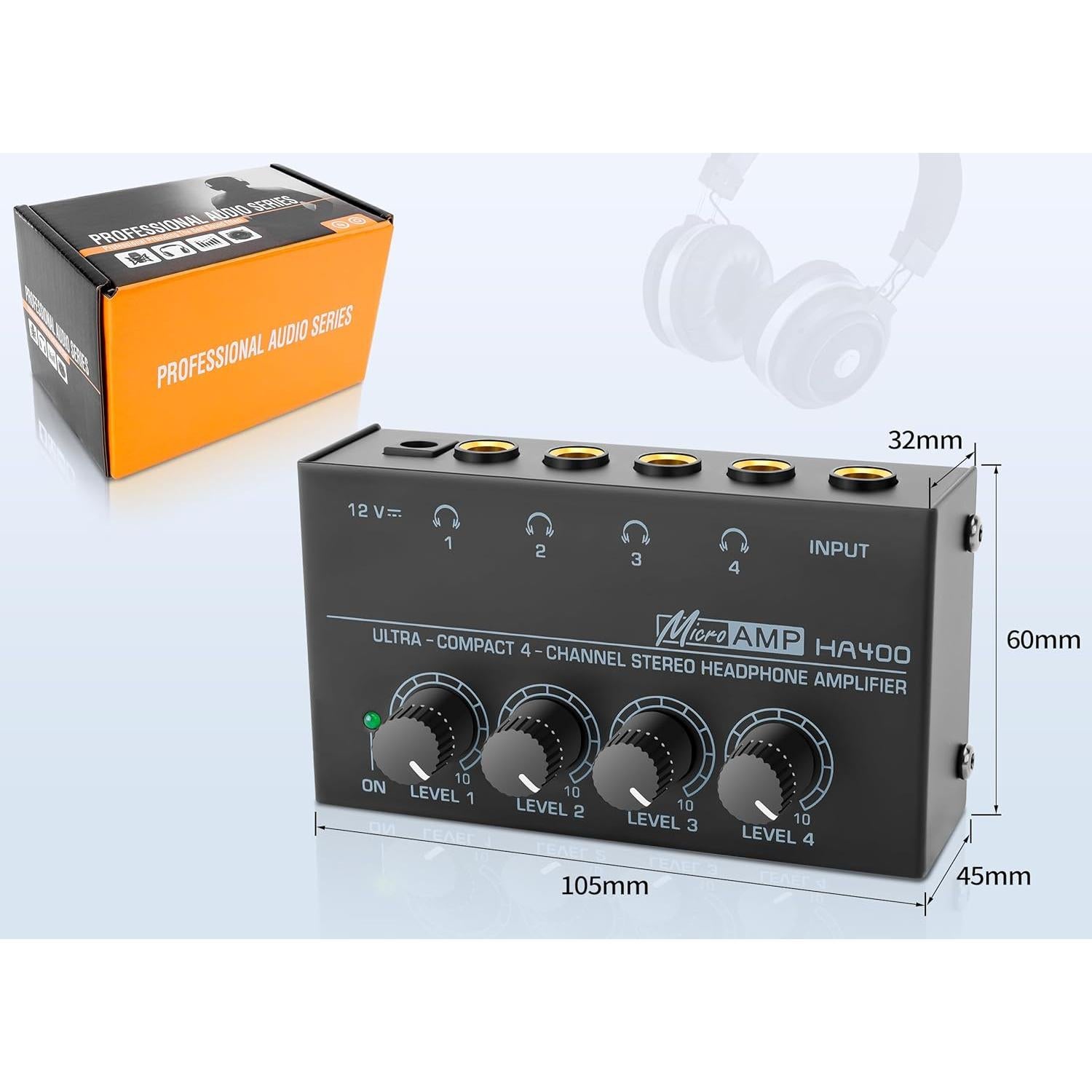 Amplificador de Auriculares HA400 Zendstanding 4 Canales 303g