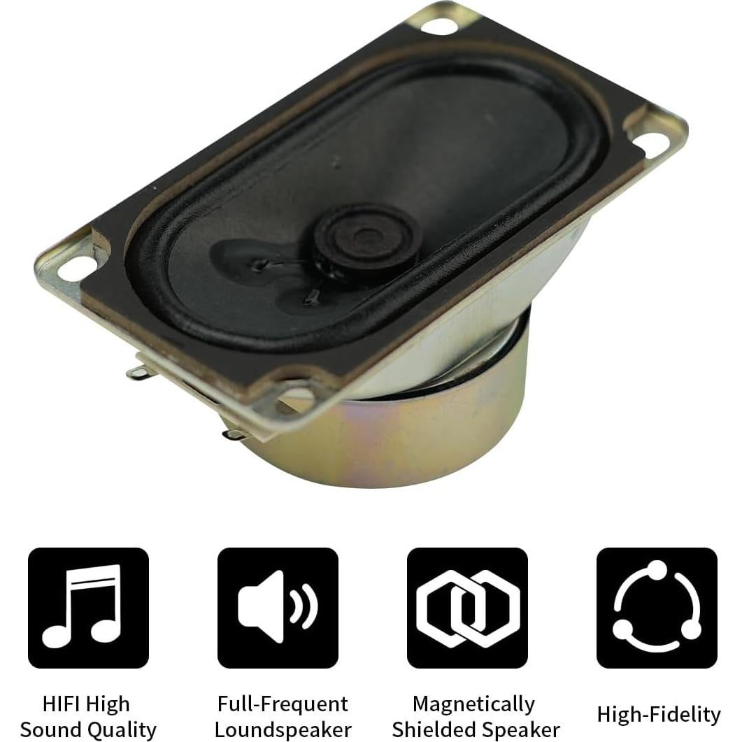 Altavoz Estéreo 4Ohm 10W JRGKJCP 90mm Rango Completo 2 Piezas