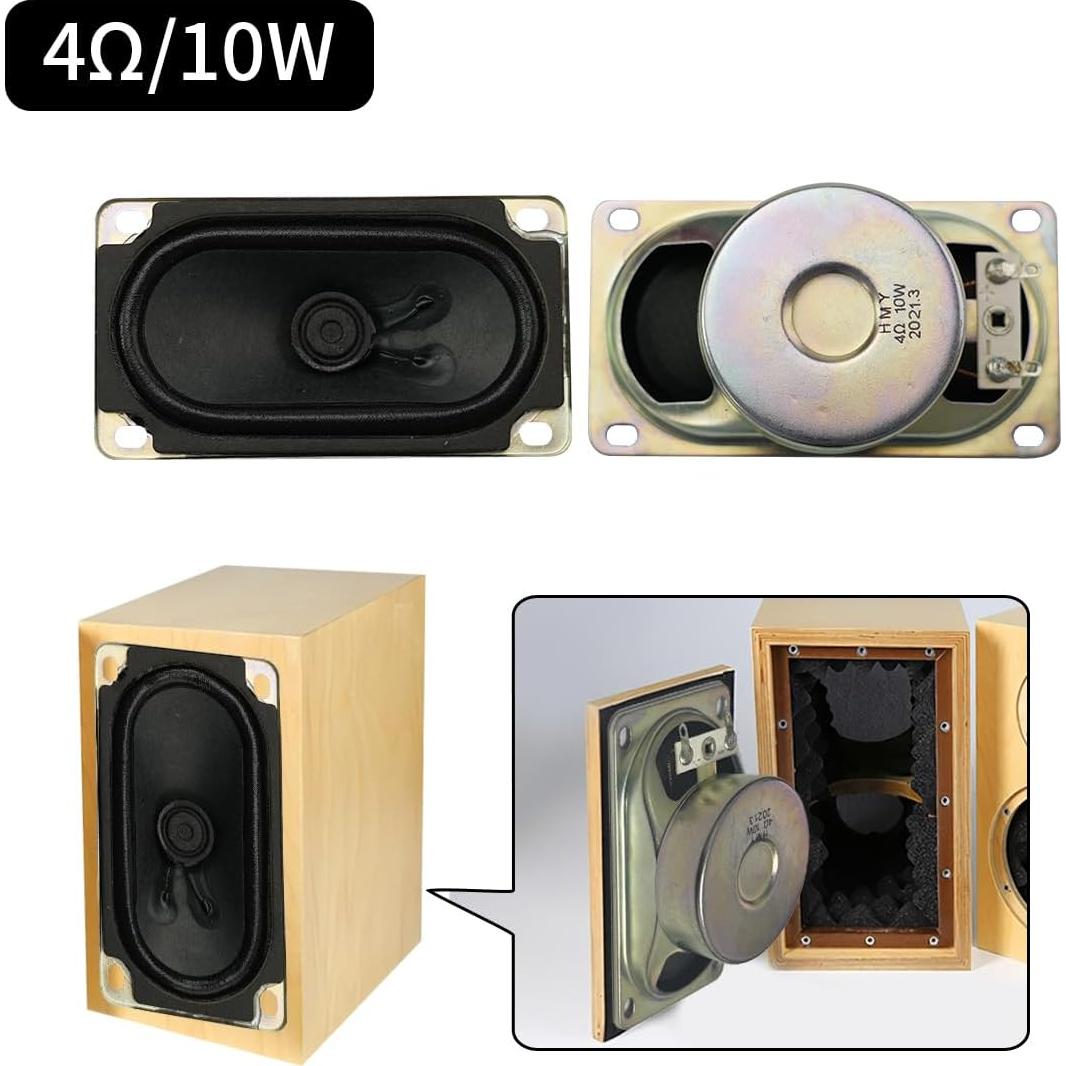 Altavoz Estéreo 4Ohm 10W JRGKJCP 90mm Rango Completo 2 Piezas