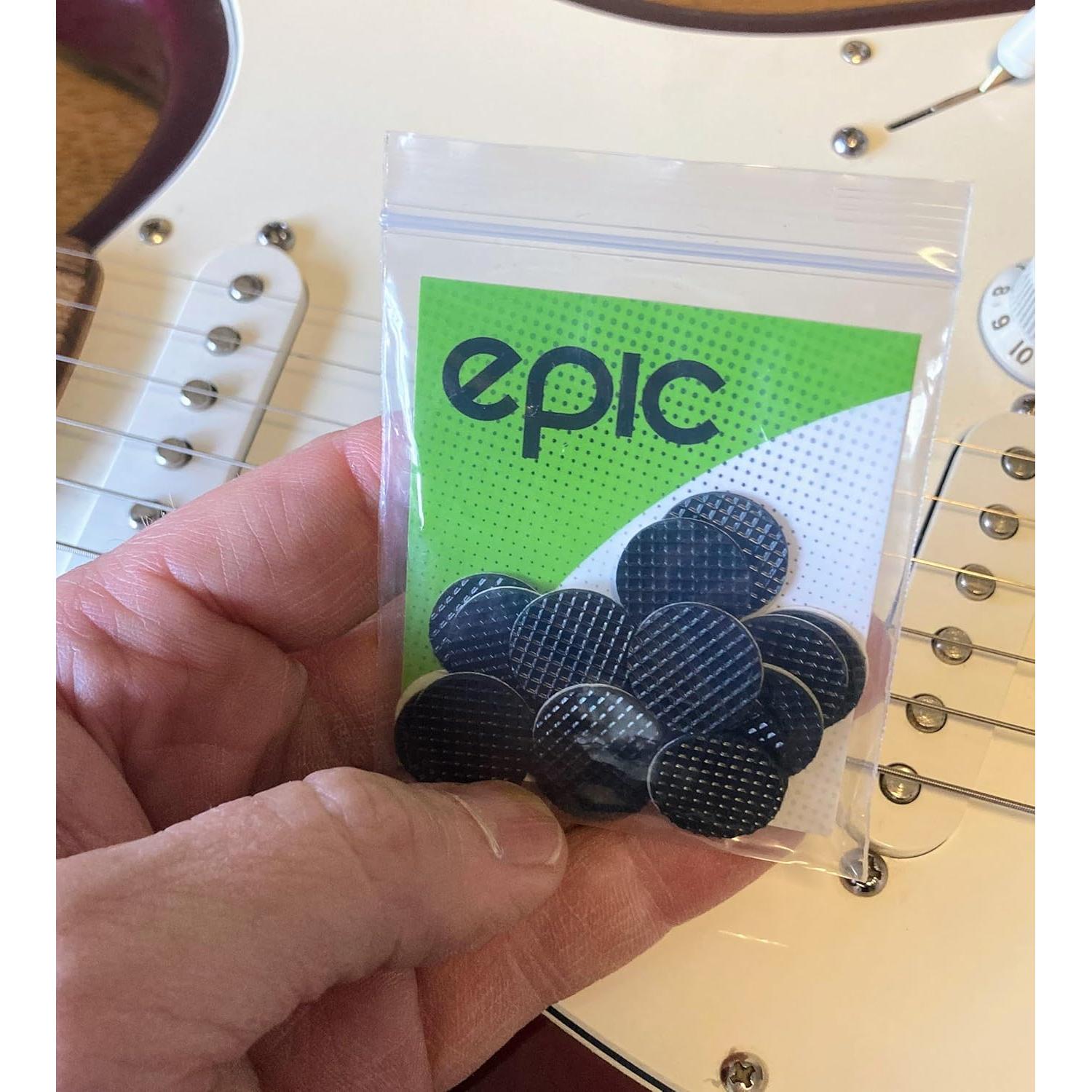 Agarraderas de Goma para Púas de Guitarra Epic - Paquete de 20