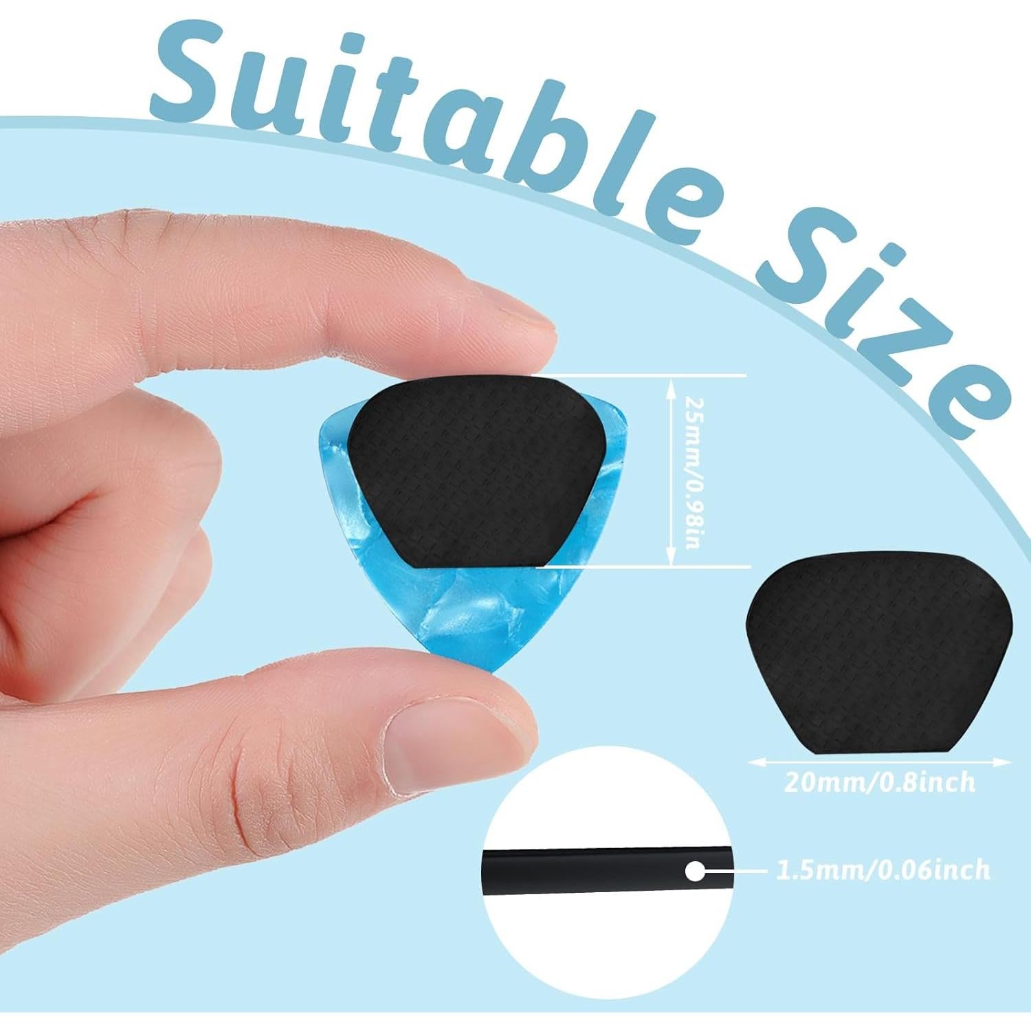 Paquete de 50 Agarraderas para Púas de Guitarra Nuanchu