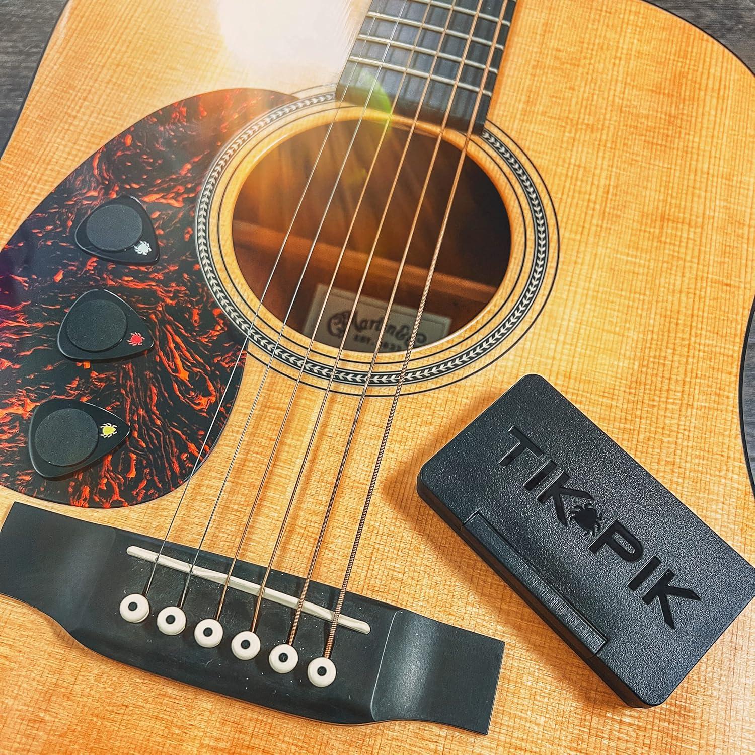 Paquete de 6 Púas de Guitarra TIK PIK Negro 0.96mm Pesado