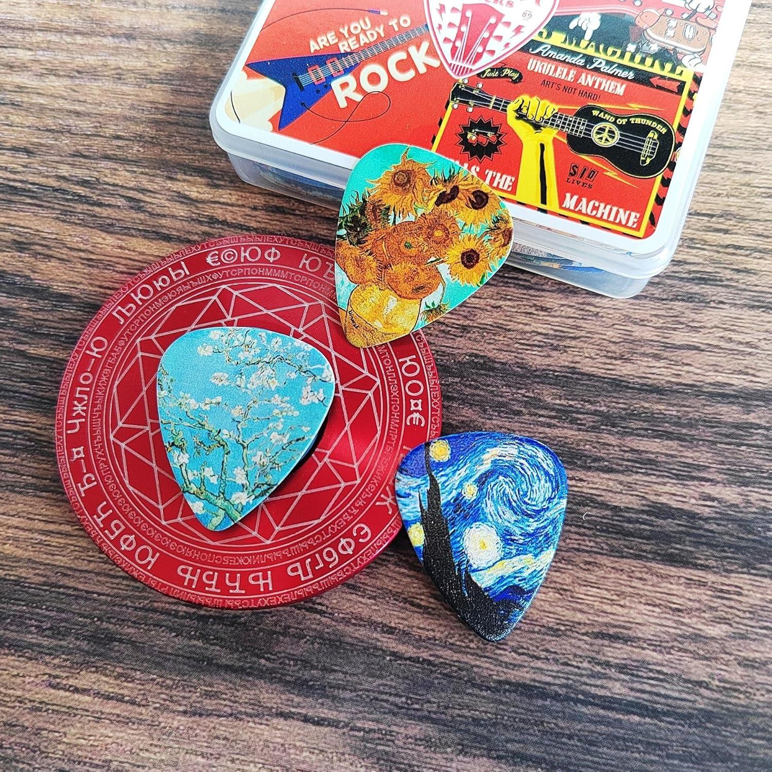 Puas de guitarra medianas 0.71mm Van Gogh - 24 piezas