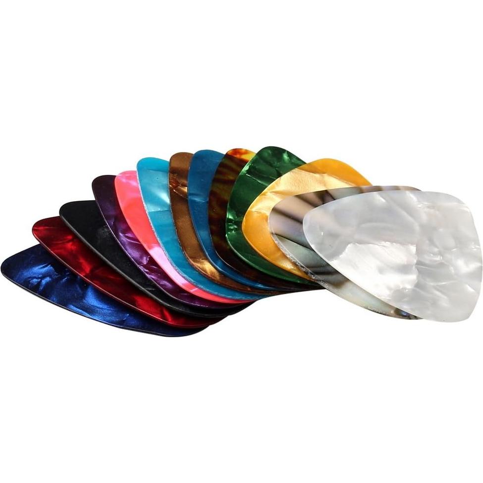 60 Púas de Guitarra Celluloide Multicolor 0.46mm 0.71mm 0.96mm