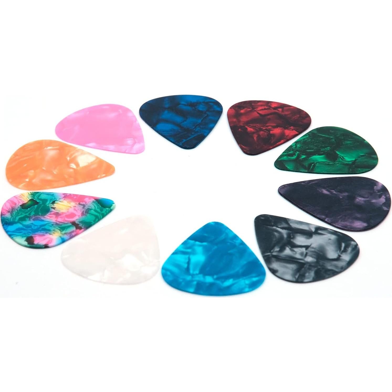 30 Púas de Guitarra Celluloide Multicolor 0.46mm 0.71mm 0.96mm