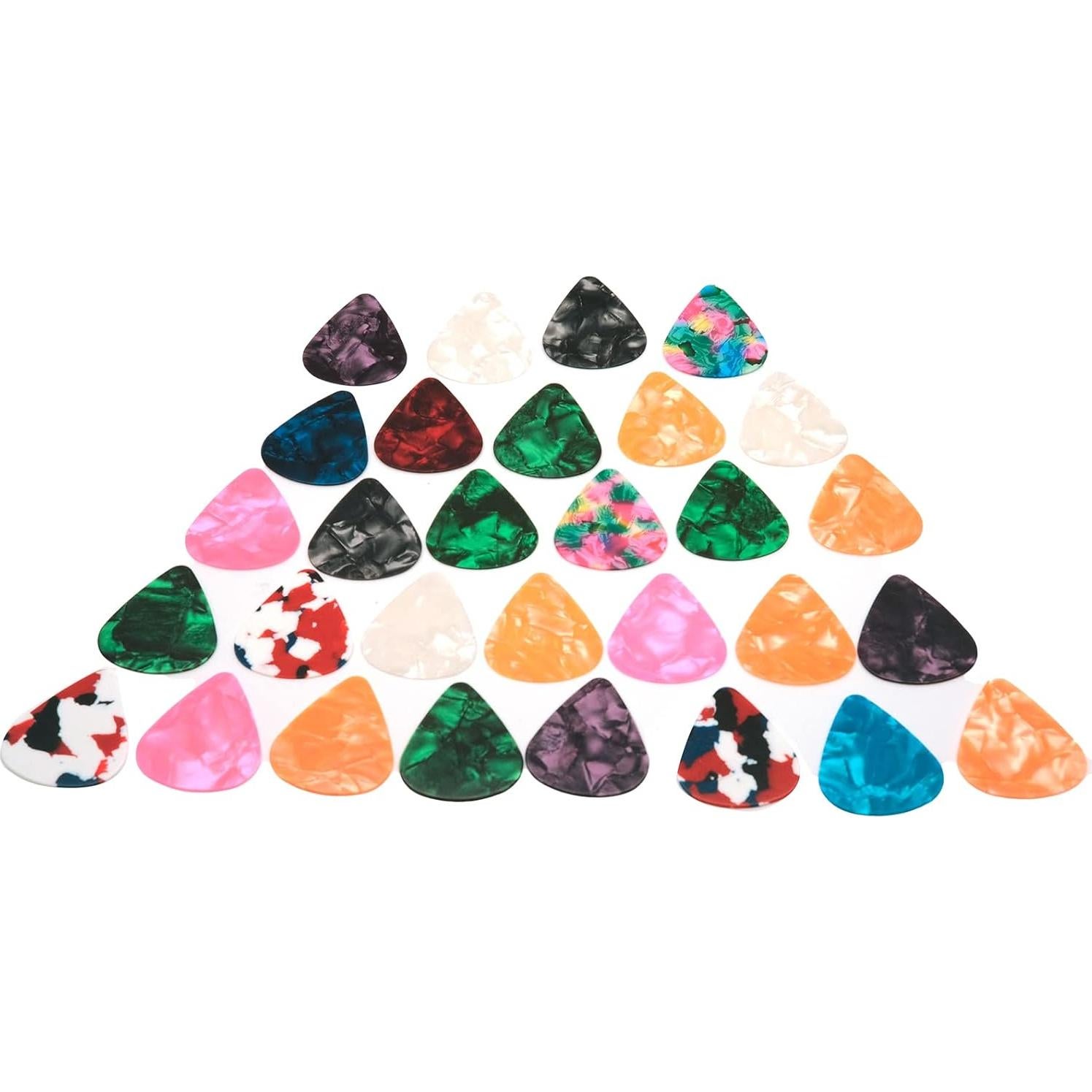 30 Púas de Guitarra Celluloide Multicolor 0.46mm 0.71mm 0.96mm