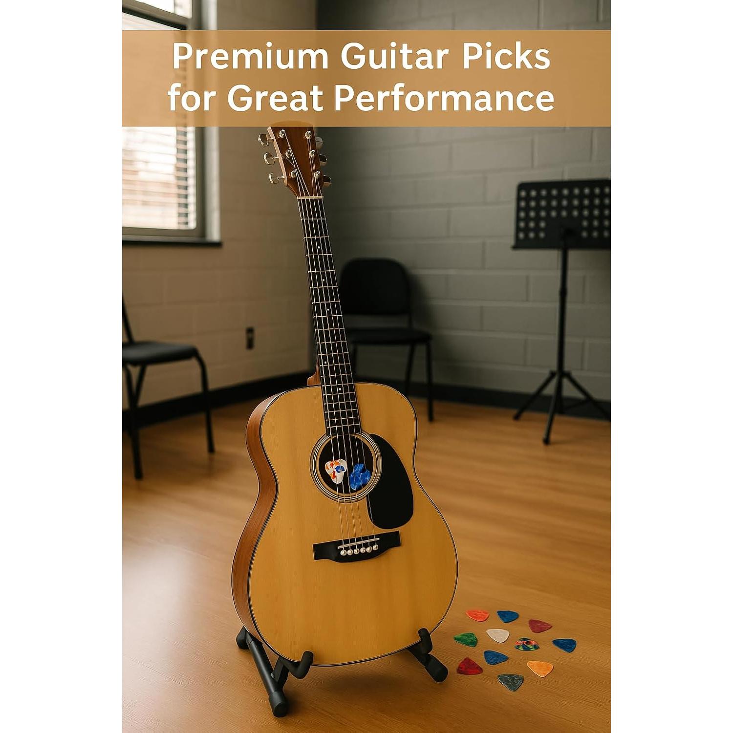 Puas de Guitarra I-MART Celuloide 0.46mm Multicolor Paquete 12