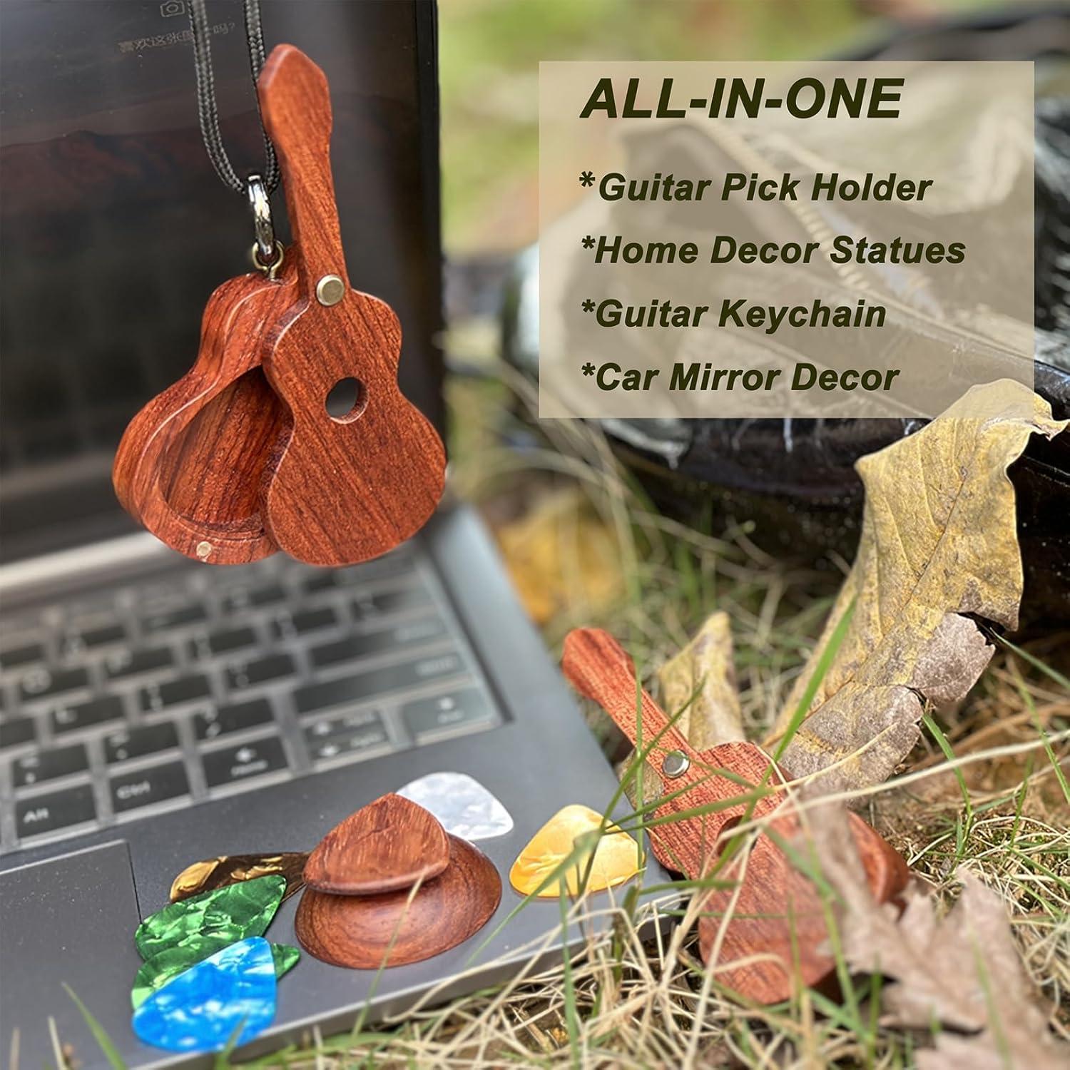 Soporte para Púa de Guitarra con Llavero y 6 Púas - Regalo Musical