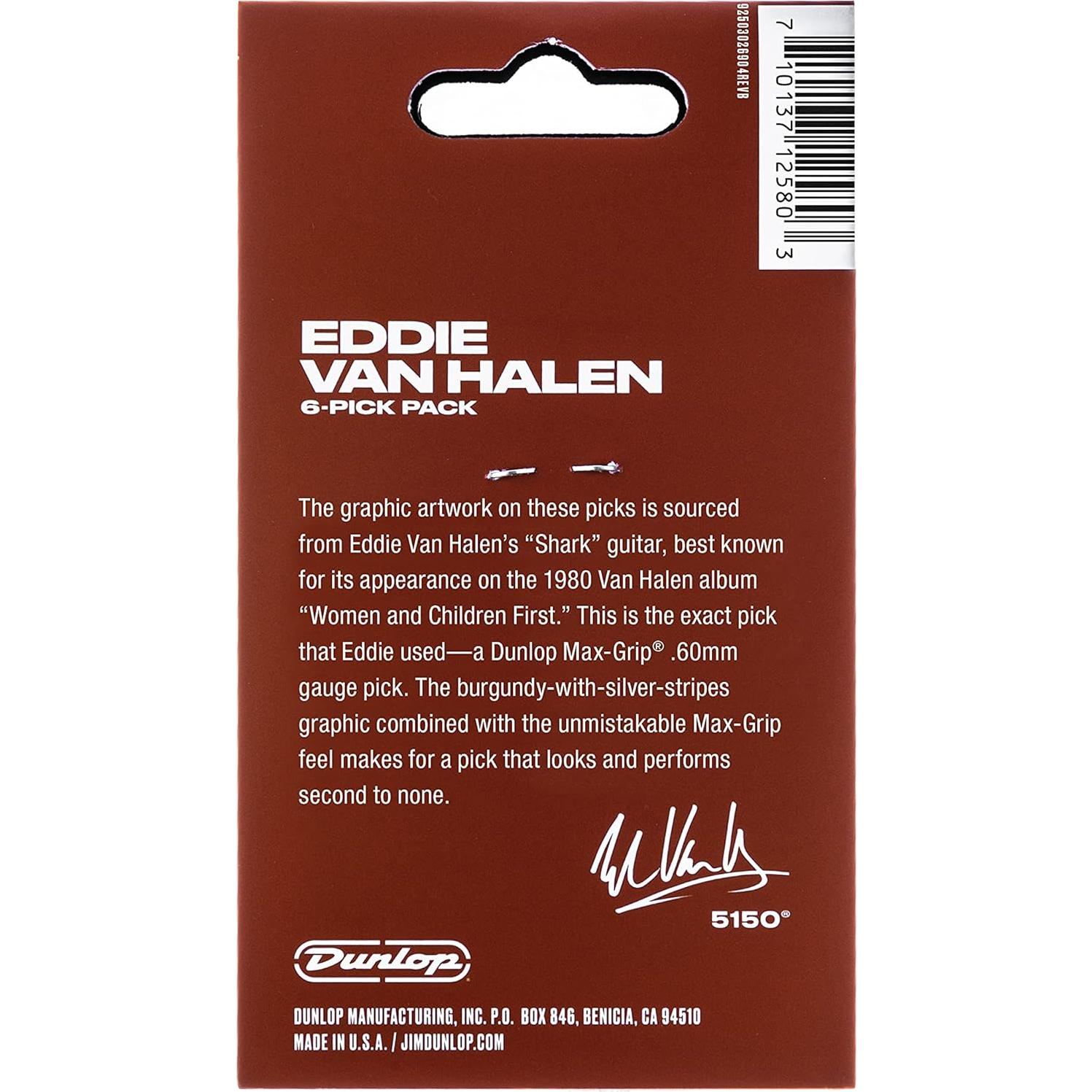 Púas de Guitarra Jim Dunlop EVHP08 0.60mm Nylon Multicolor