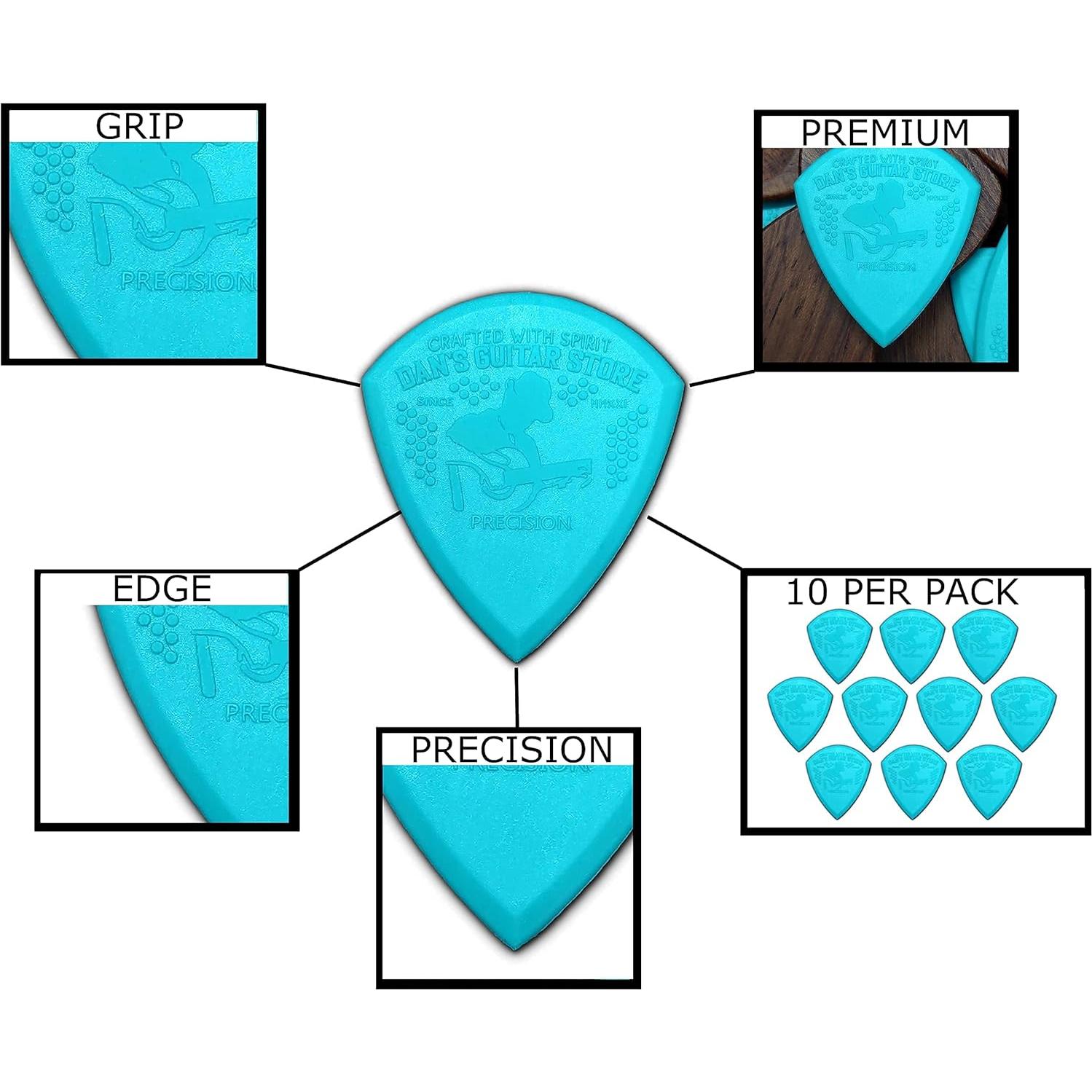 Pua de Precisión Original Tienda de Guitarras Dan - Paquete de 10 - Nylon 1.5mm