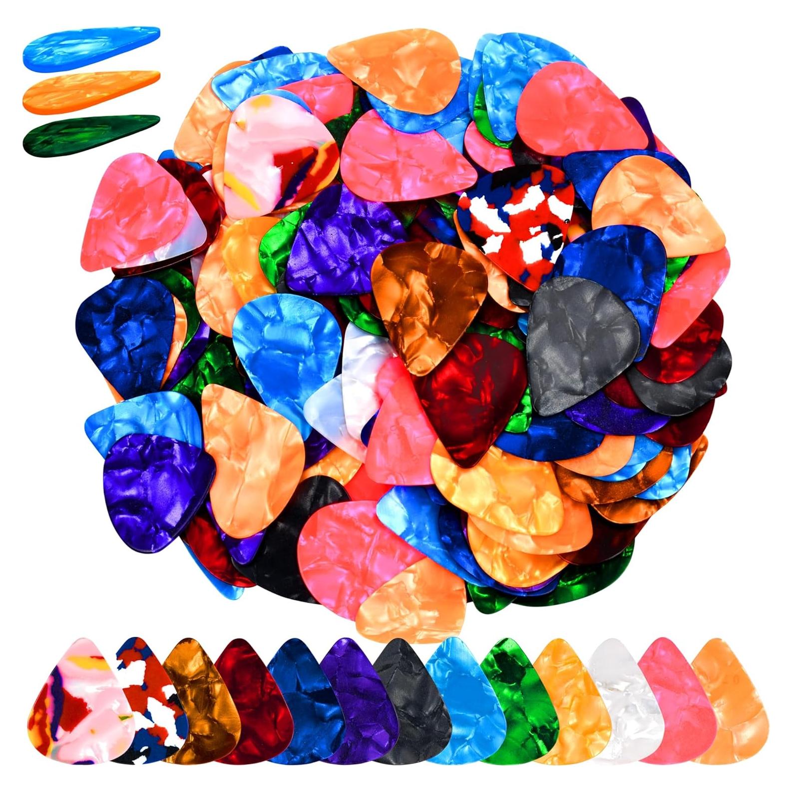 160 Púas de Guitarra de Celuloide Bymore - 3 Grosores