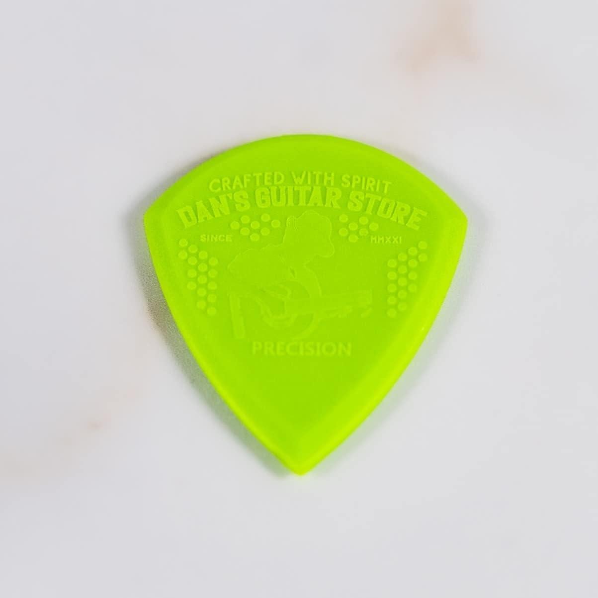 Pua de Precisión Mini Dans Guitar Store - Paquete de 10 - Nylon Verde
