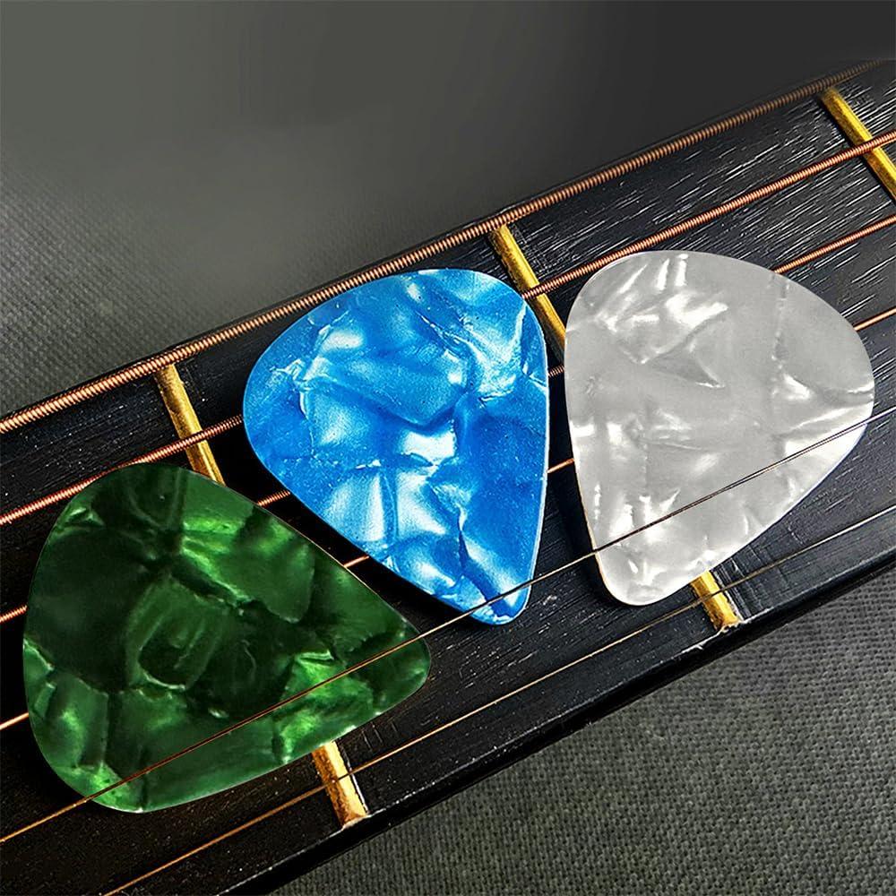Paquete de 20 Púas de Guitarra Celluloide 0.46-0.96mm Coloridas