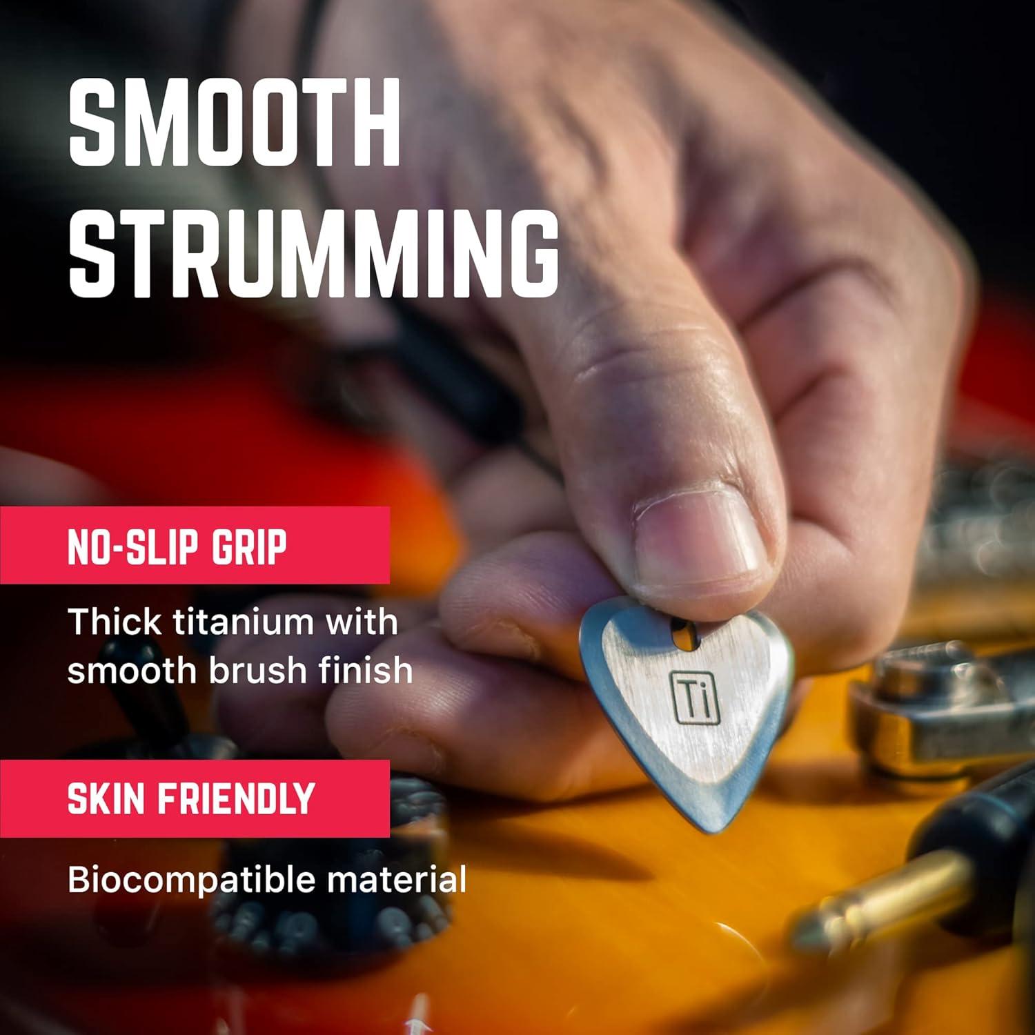 Pua de Guitarra de Titanio GPCA 3mm con Correa - Accesorios