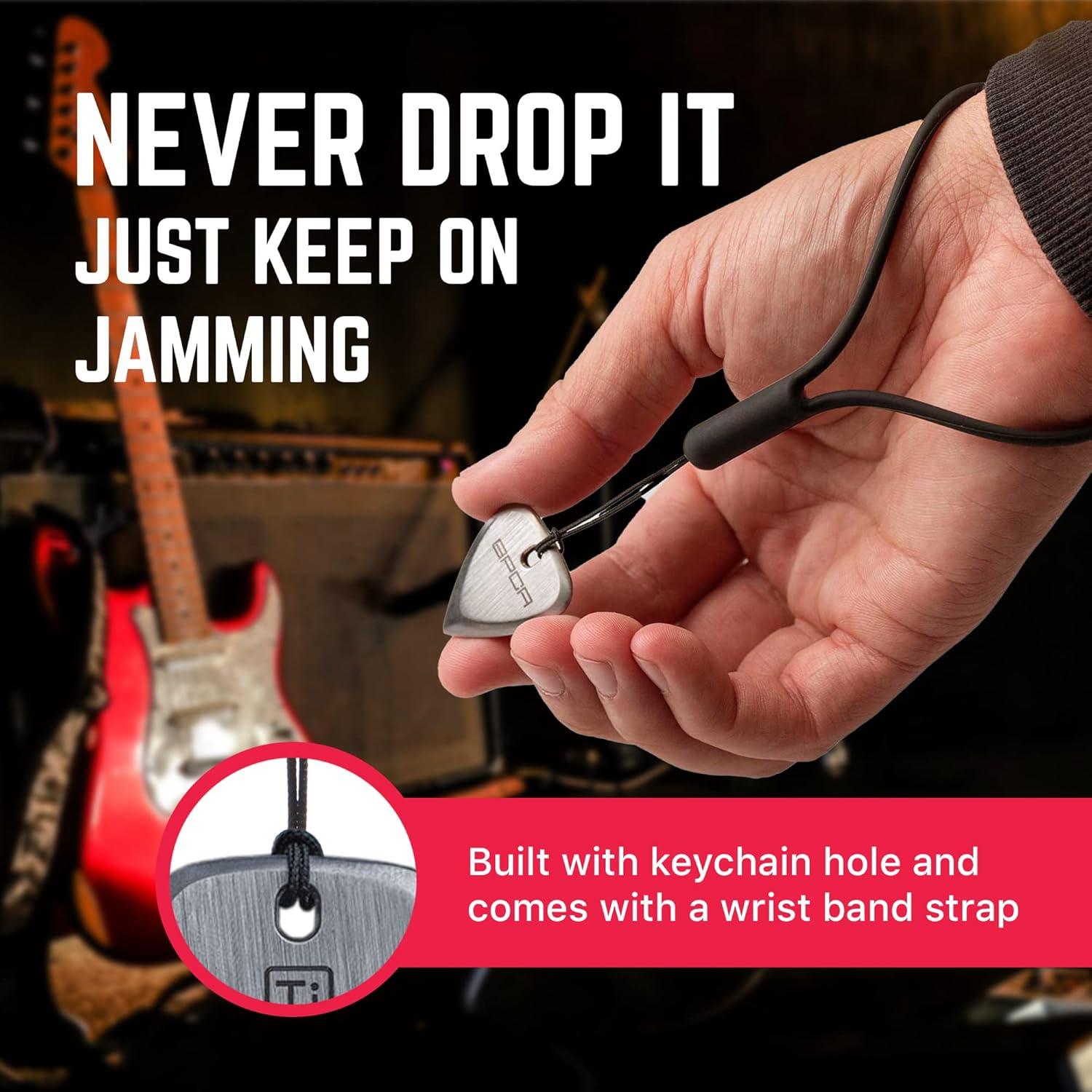 Pua de Guitarra de Titanio GPCA 3mm con Correa - Accesorios