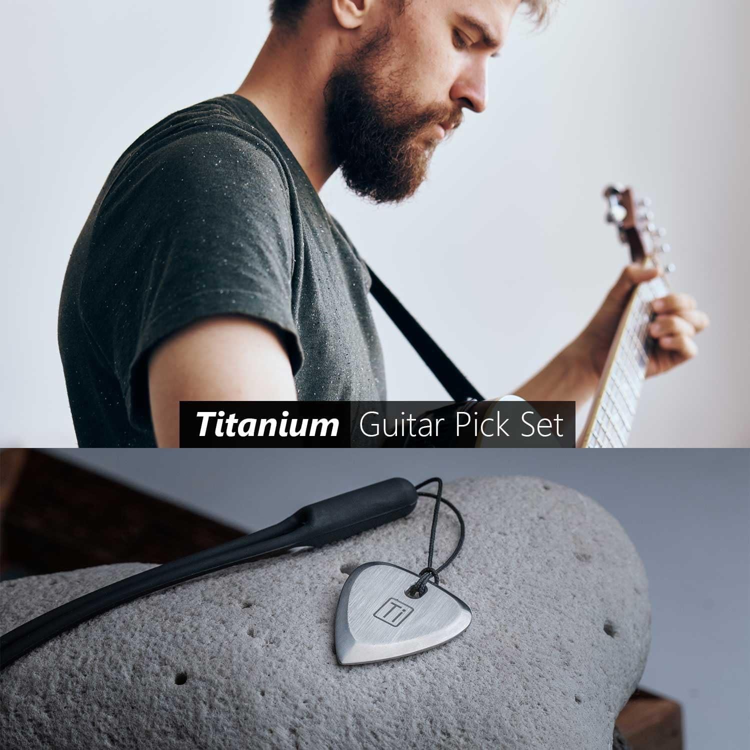 Pua de Guitarra de Titanio GPCA 3mm con Correa - Accesorios