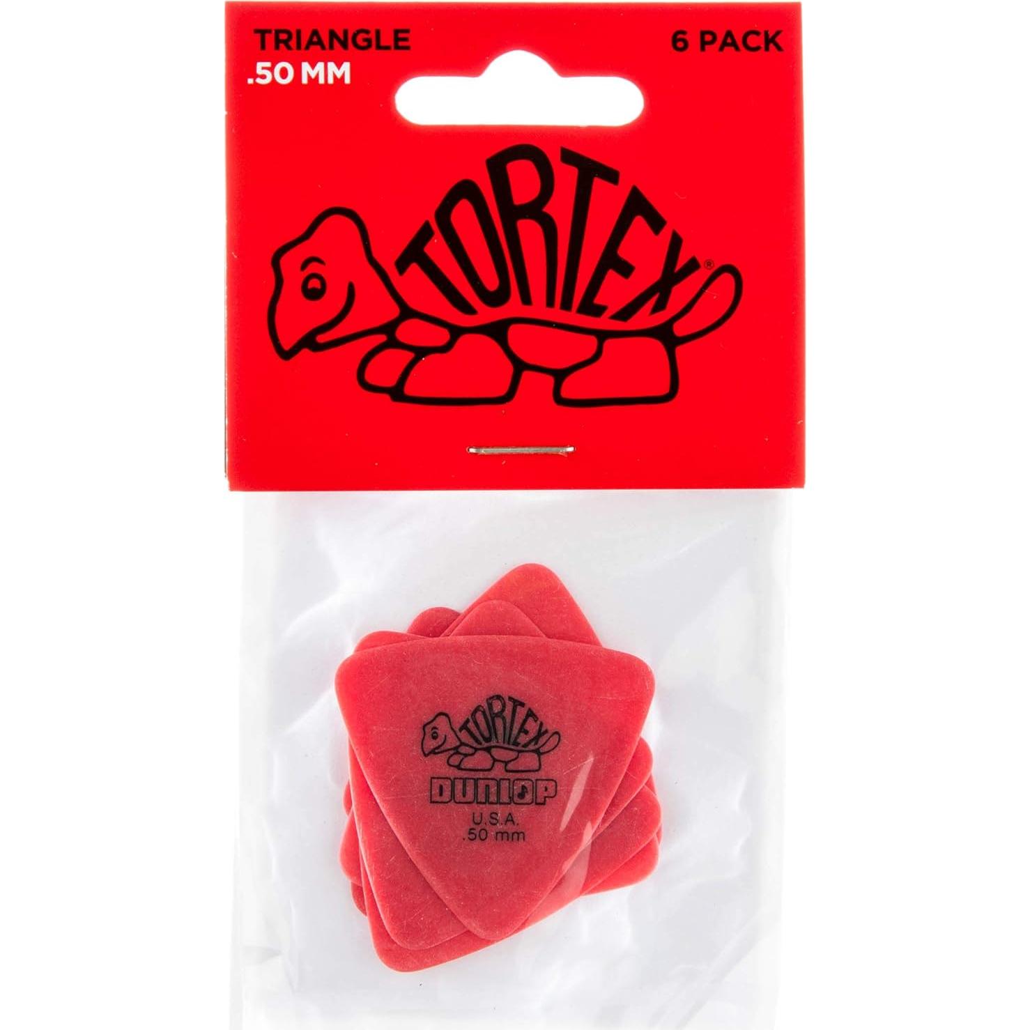 Puas de Guitarra Jim Dunlop Tortex Triángulo 0.50mm - 6 Pack