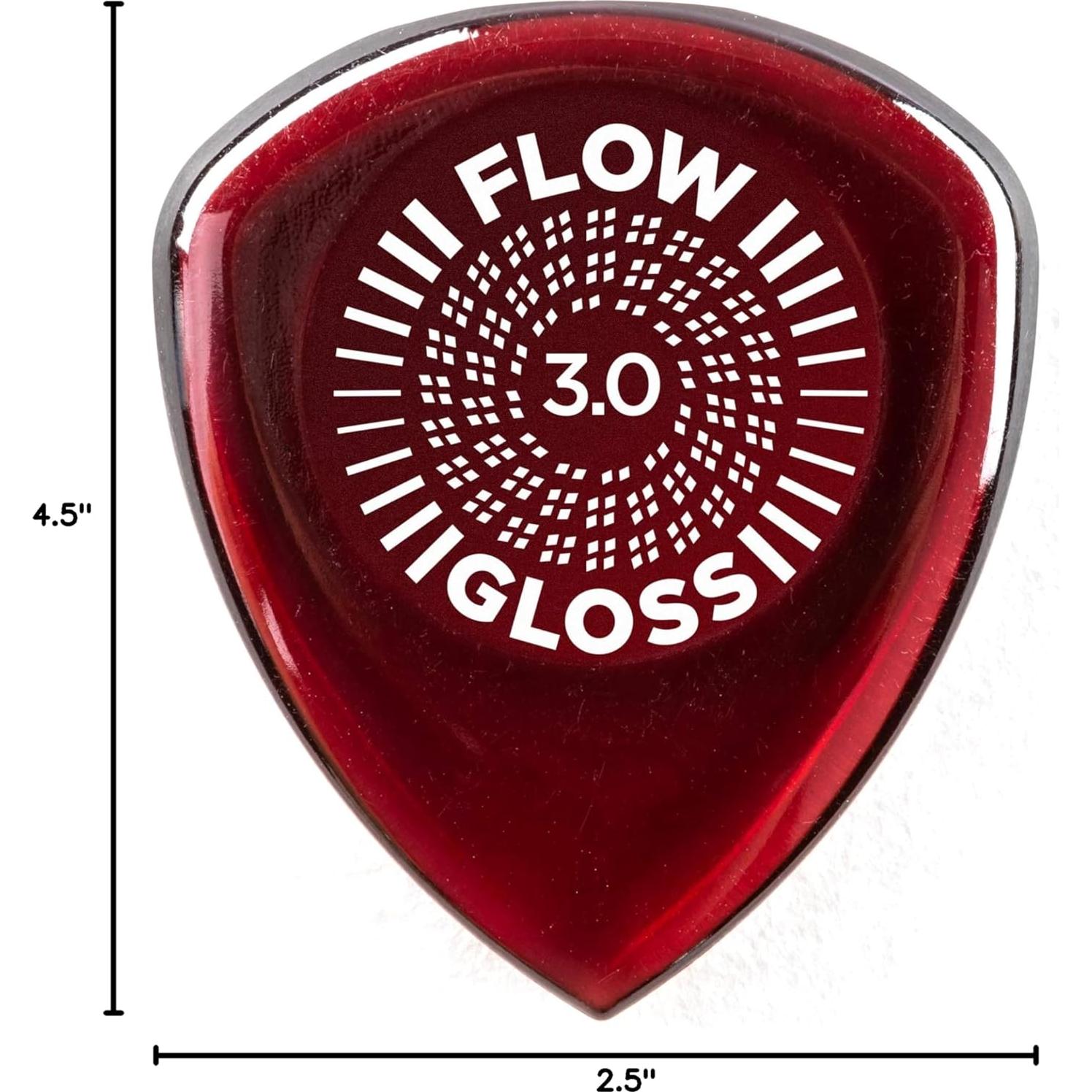 Púas de Guitarra Dunlop Flow Gloss 3.0mm - 3 Paquete