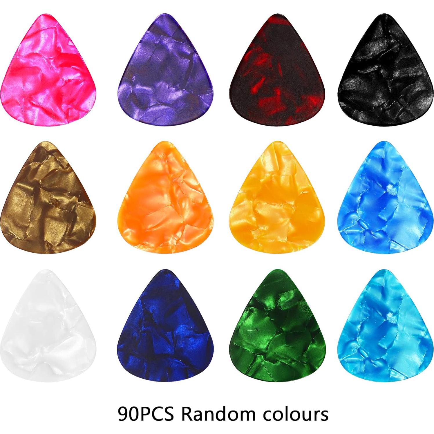 Púas de Guitarra Augshy, Paquete de 150 Púas de Celluloide 0.71mm