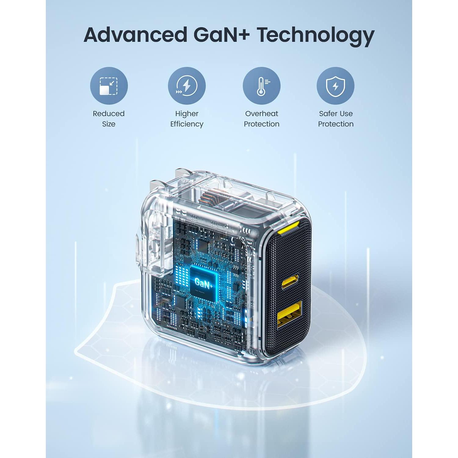 Cargador USB C AOHI 67W Rápido Compacto para MacBook y iPhone