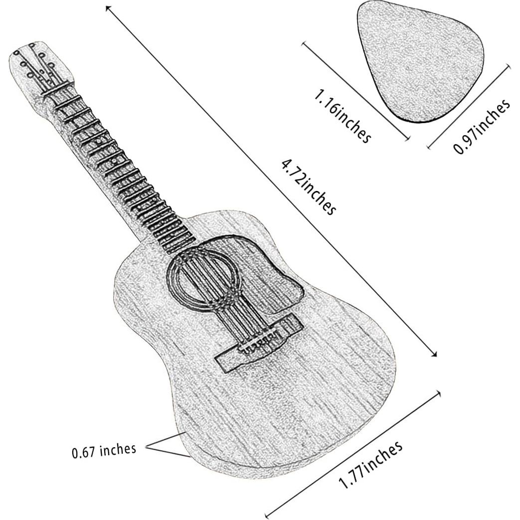 Caja de Pua de Guitarra de Madera GOKTRO - 3 Piezas
