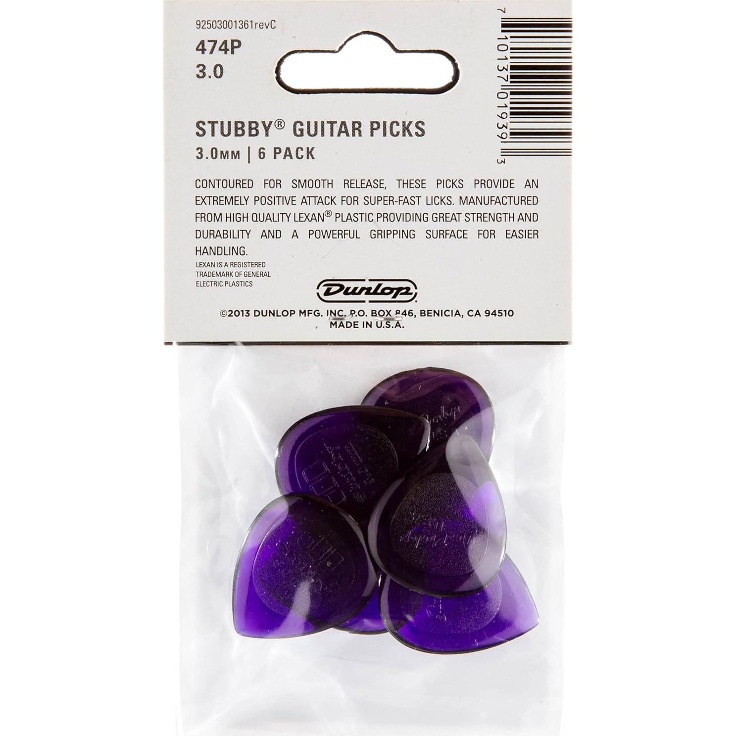 Dunlop Funda para Saxofón Alto 474P - 6 Púas 3.0mm Púrpura