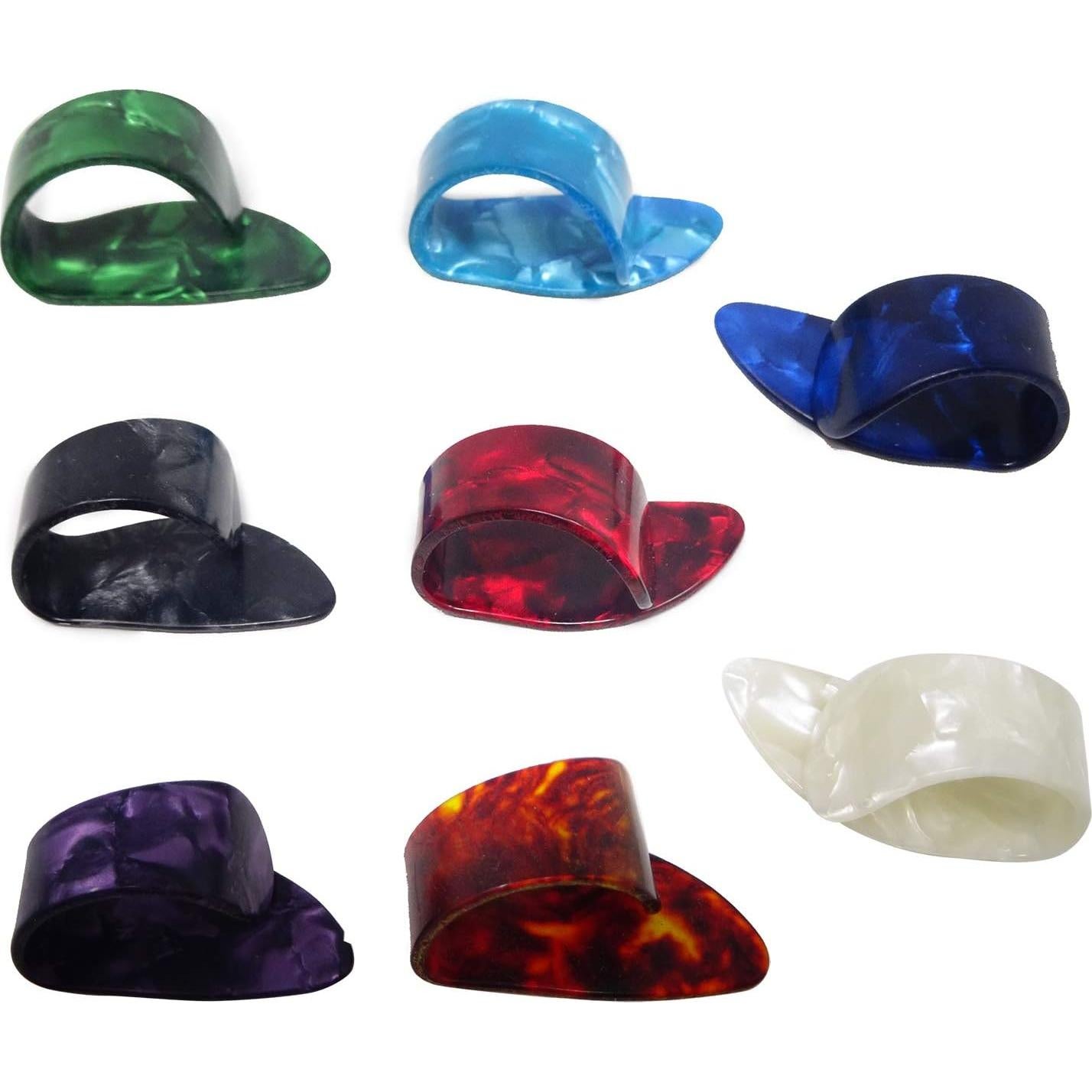 Púas de Dedo Honbay 8PCS Celluloide Multicolor para Guitarra