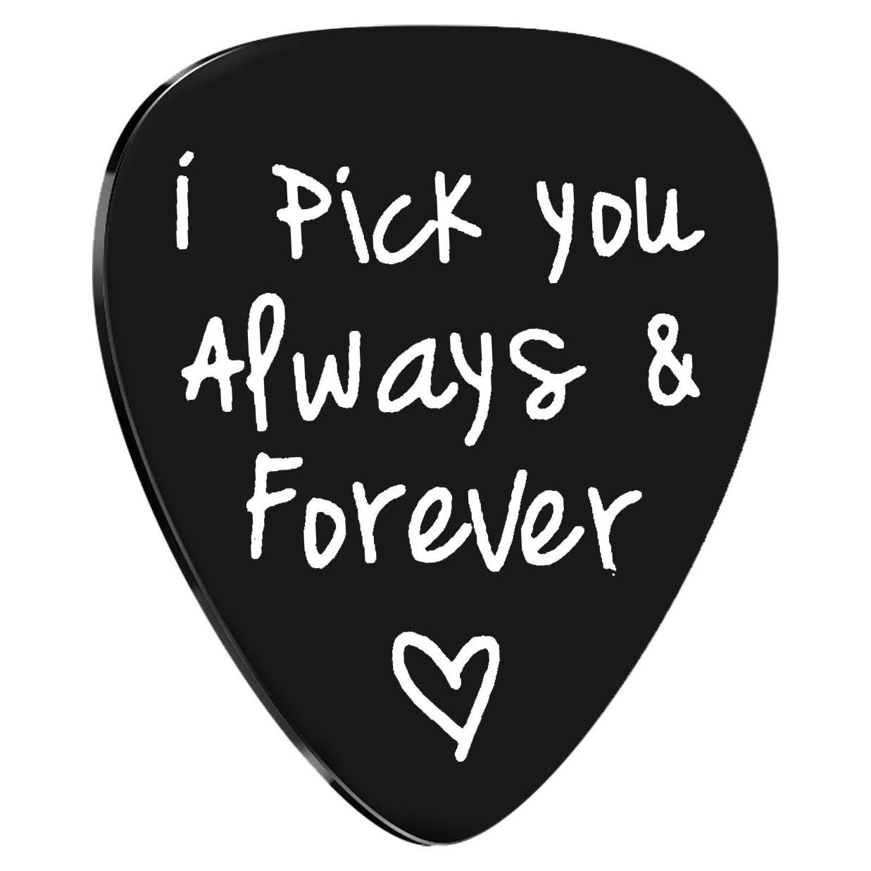 Pua de Guitarra Te Elijo - Regalo de Acero Inoxidable para Él