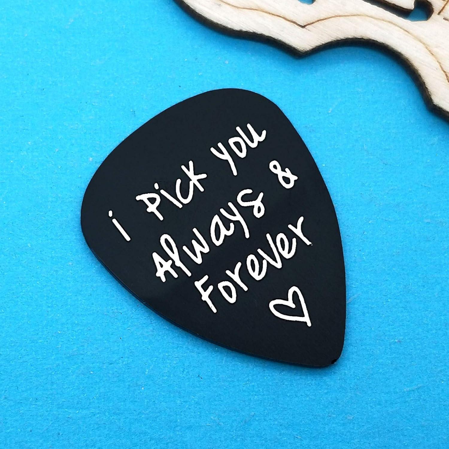 Pua de Guitarra Te Elijo - Regalo de Acero Inoxidable para Él