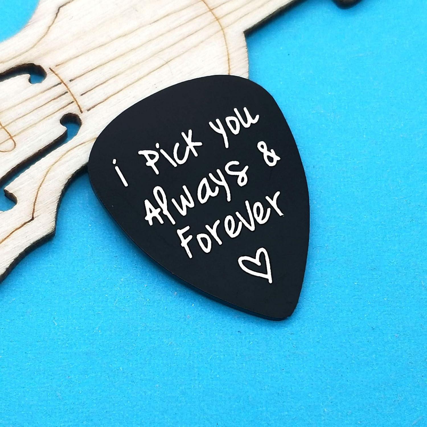 Pua de Guitarra Te Elijo - Regalo de Acero Inoxidable para Él