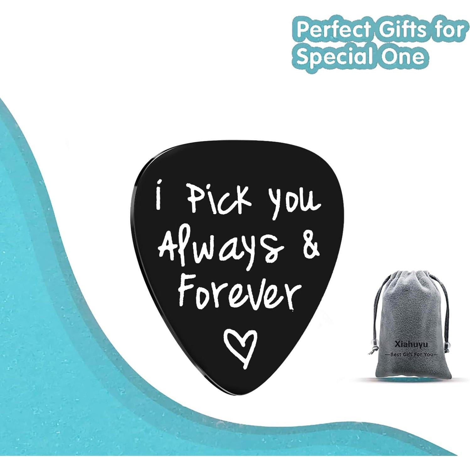 Pua de Guitarra Te Elijo - Regalo de Acero Inoxidable para Él