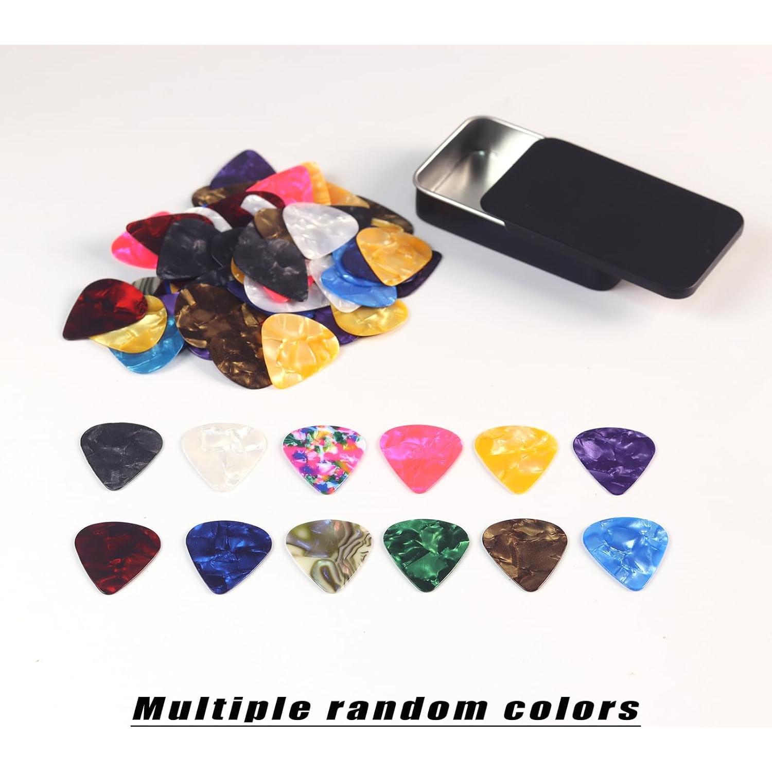 48 Pcs Púas de Guitarra Fishkonw - Fina, Media, Pesada