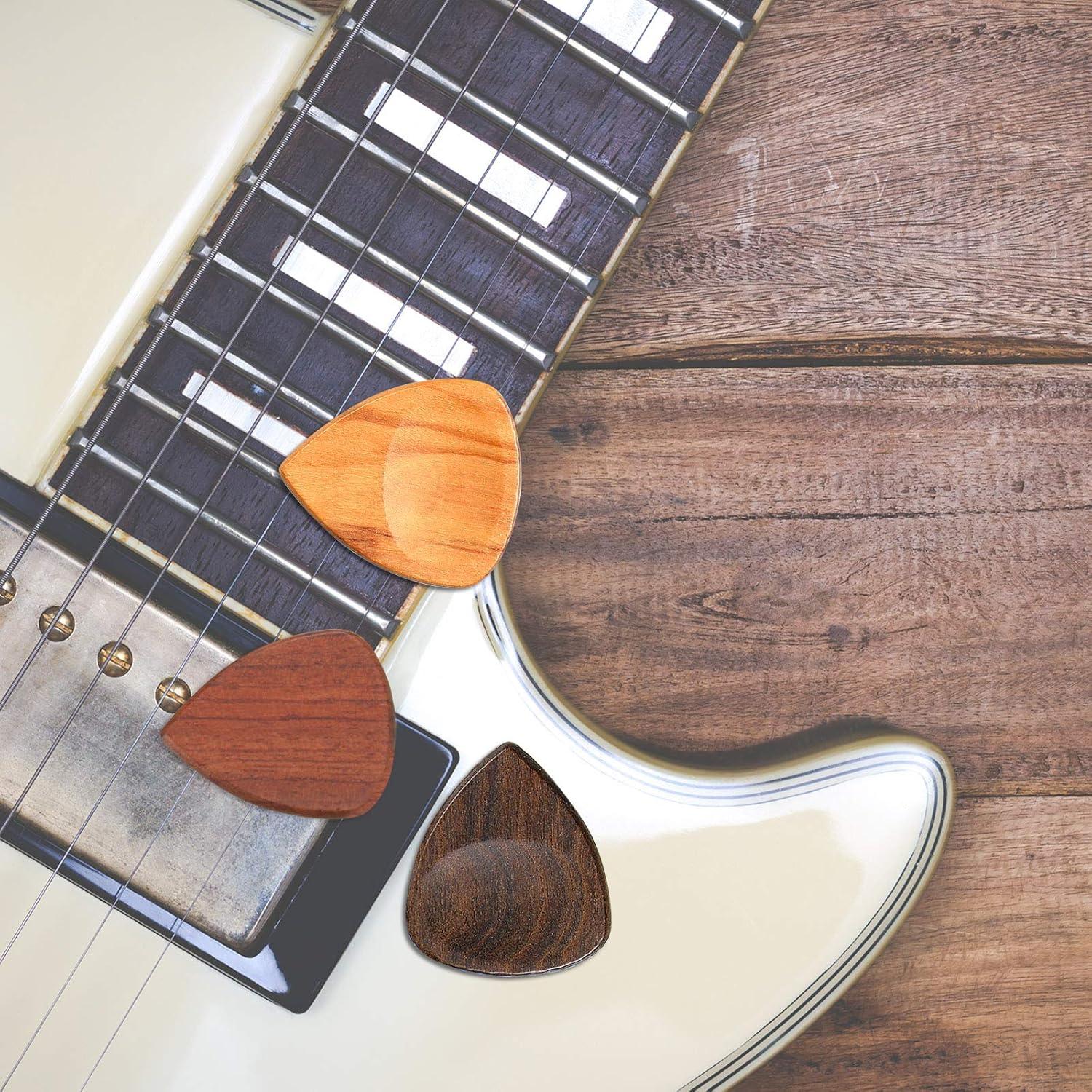 Set de 10 Púas de Guitarra de Madera Exótica Yeshone