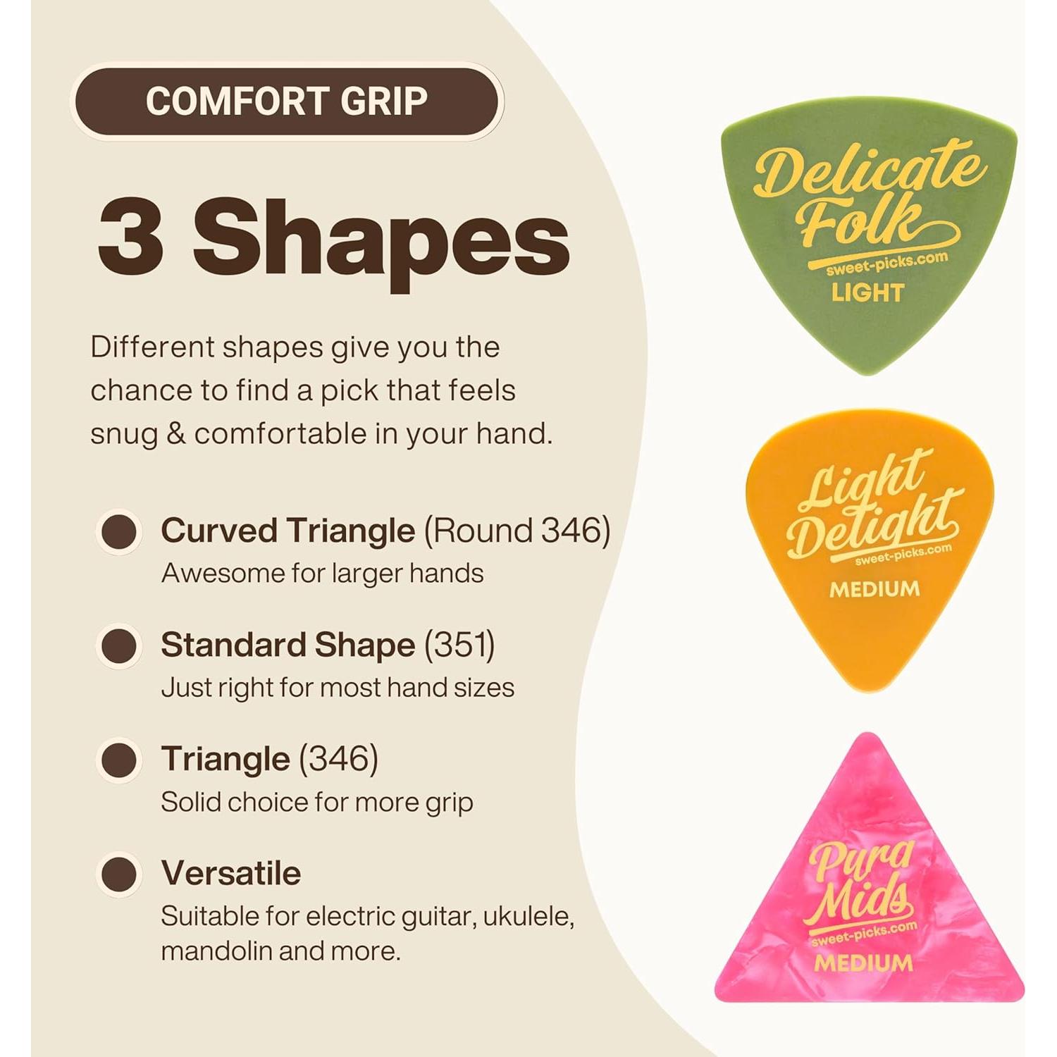 Muestras de Púas de Guitarra Acústica PickStory - 10 Púas