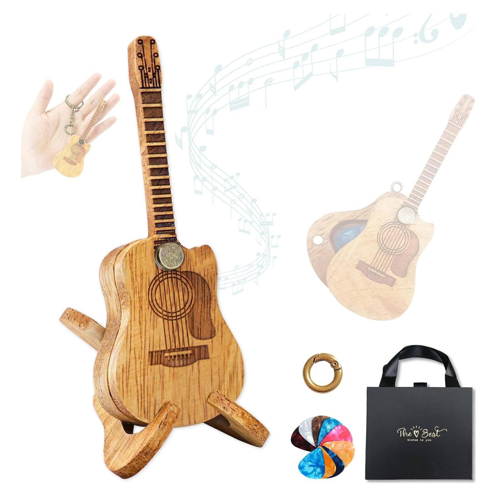 Soporte de Pua de Guitarra de Madera con 9 Puas - ZX-JTH-001