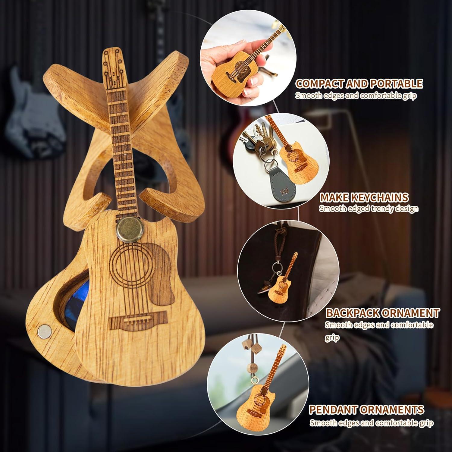 Soporte de Pua de Guitarra de Madera con 9 Puas - ZX-JTH-001