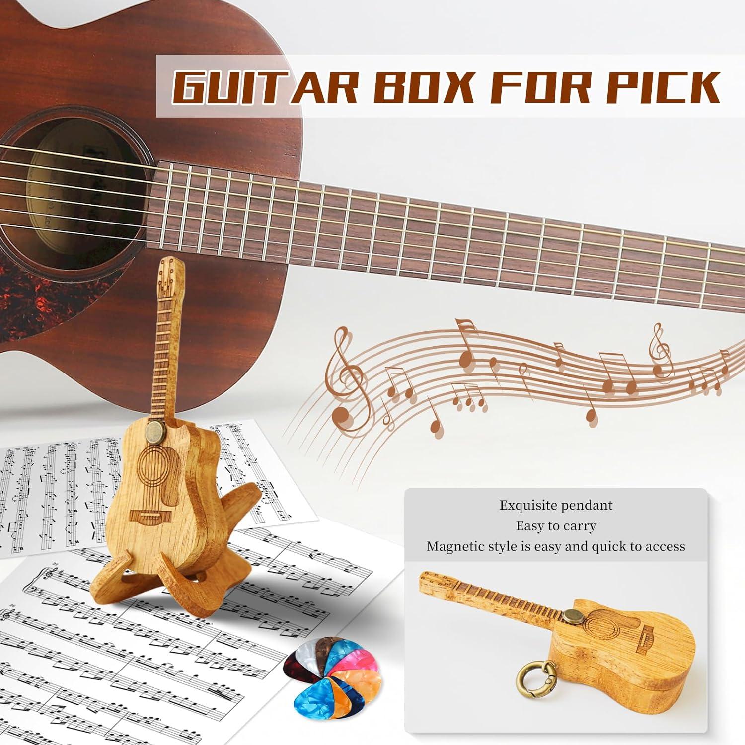 Soporte de Pua de Guitarra de Madera con 9 Puas - ZX-JTH-001