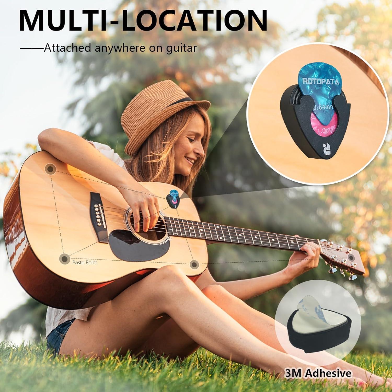 Soporte para Púas de Guitarra ROTOPATA con 30 Púas de 0.5 a 1.2mm