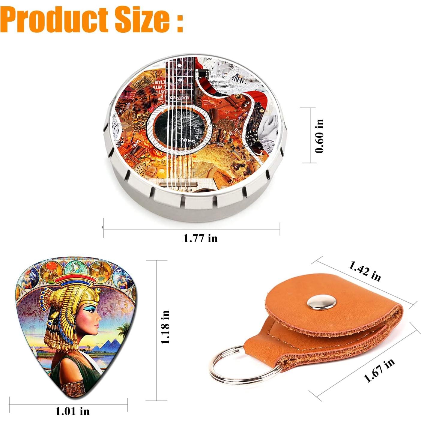 Paquete de 12 Púas de Guitarra Medianas Celuloide Mezcla-6