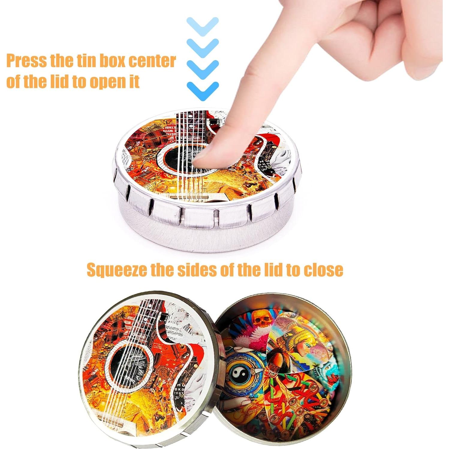 Paquete de 12 Púas de Guitarra Medianas Celuloide Mezcla-6